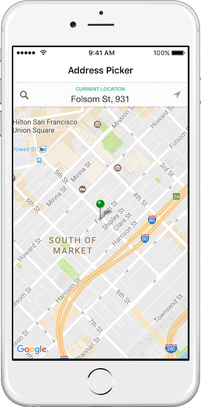 Map Address Picker Folsom St.